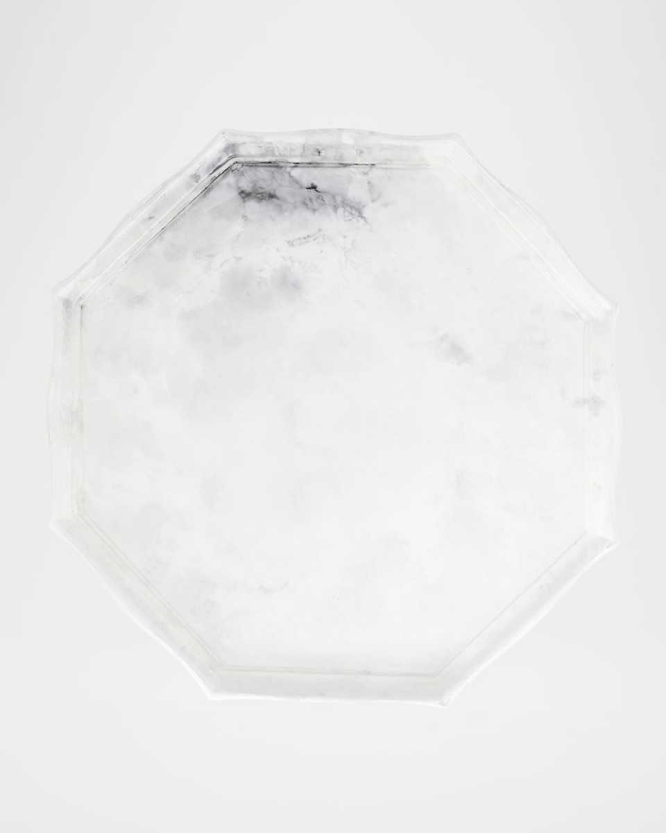 Florentine Wooden Accessories Marble Octagonal Tray
